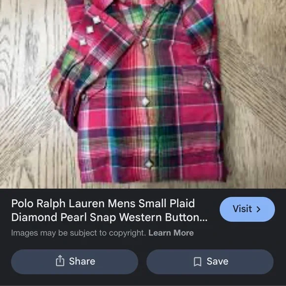 Ralph Lauren Men's Plaid Shirt - Red and Green X-Large Indian madness collection - Picture 2 of 2